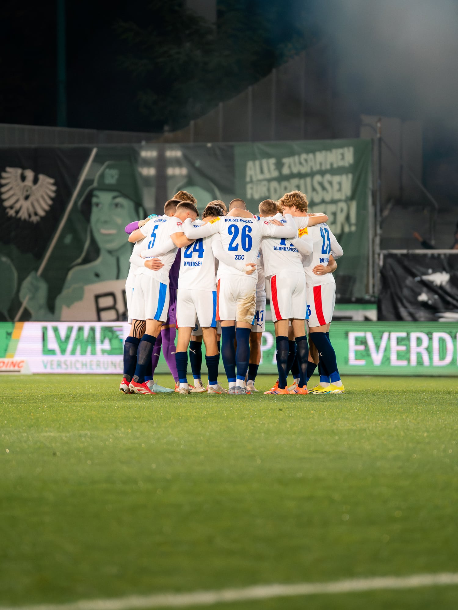SC Preußen Münster gegen KSV Holstein am 31. Oktober 2025 im LVM-Preußenstadion, Münster. Anstoß 18:30 Uhr, 2. Bundesliga, 11. Spieltag.