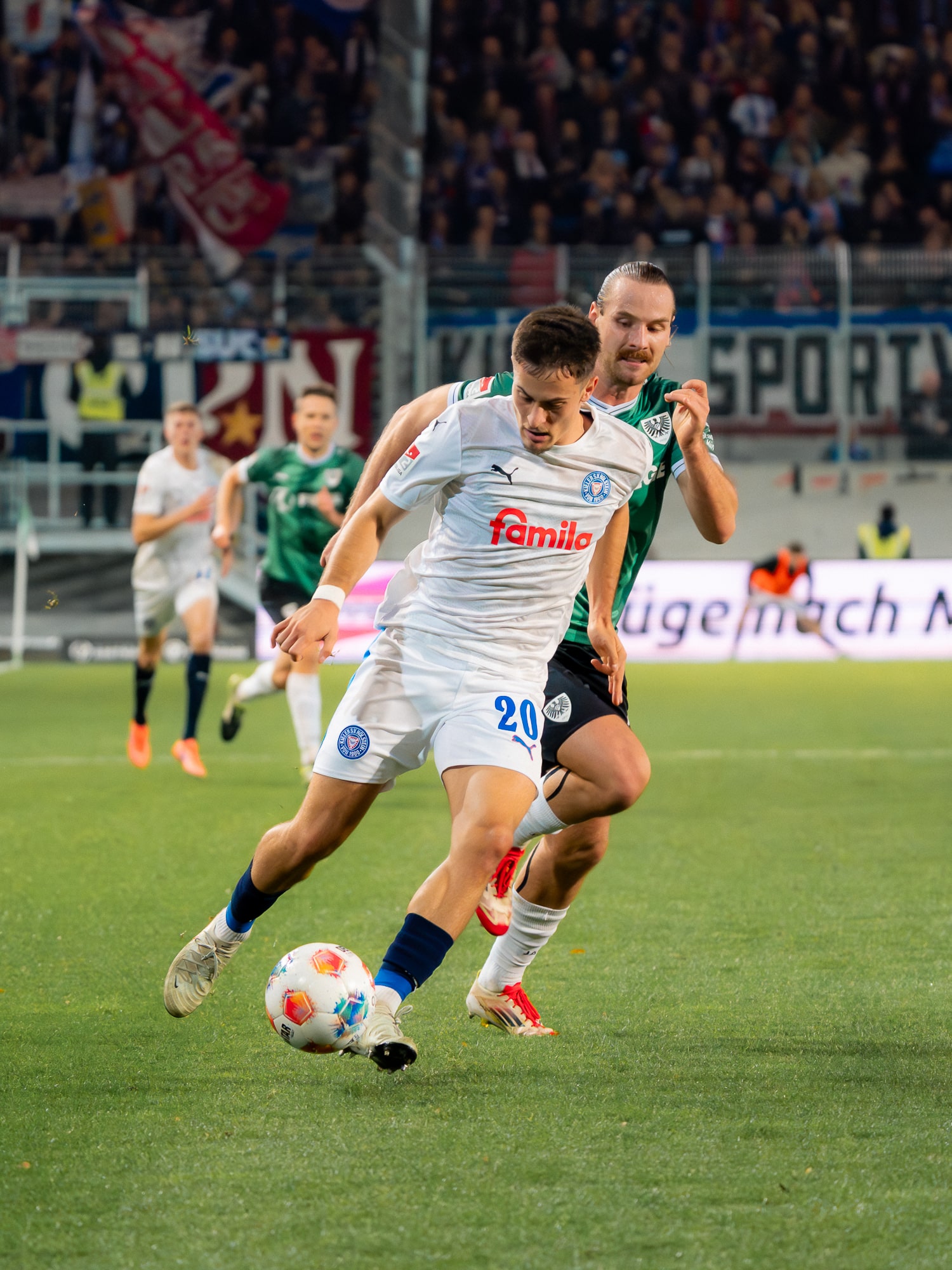 SC Preußen Münster gegen KSV Holstein am 31. Oktober 2025 im LVM-Preußenstadion, Münster. Anstoß 18:30 Uhr, 2. Bundesliga, 11. Spieltag.