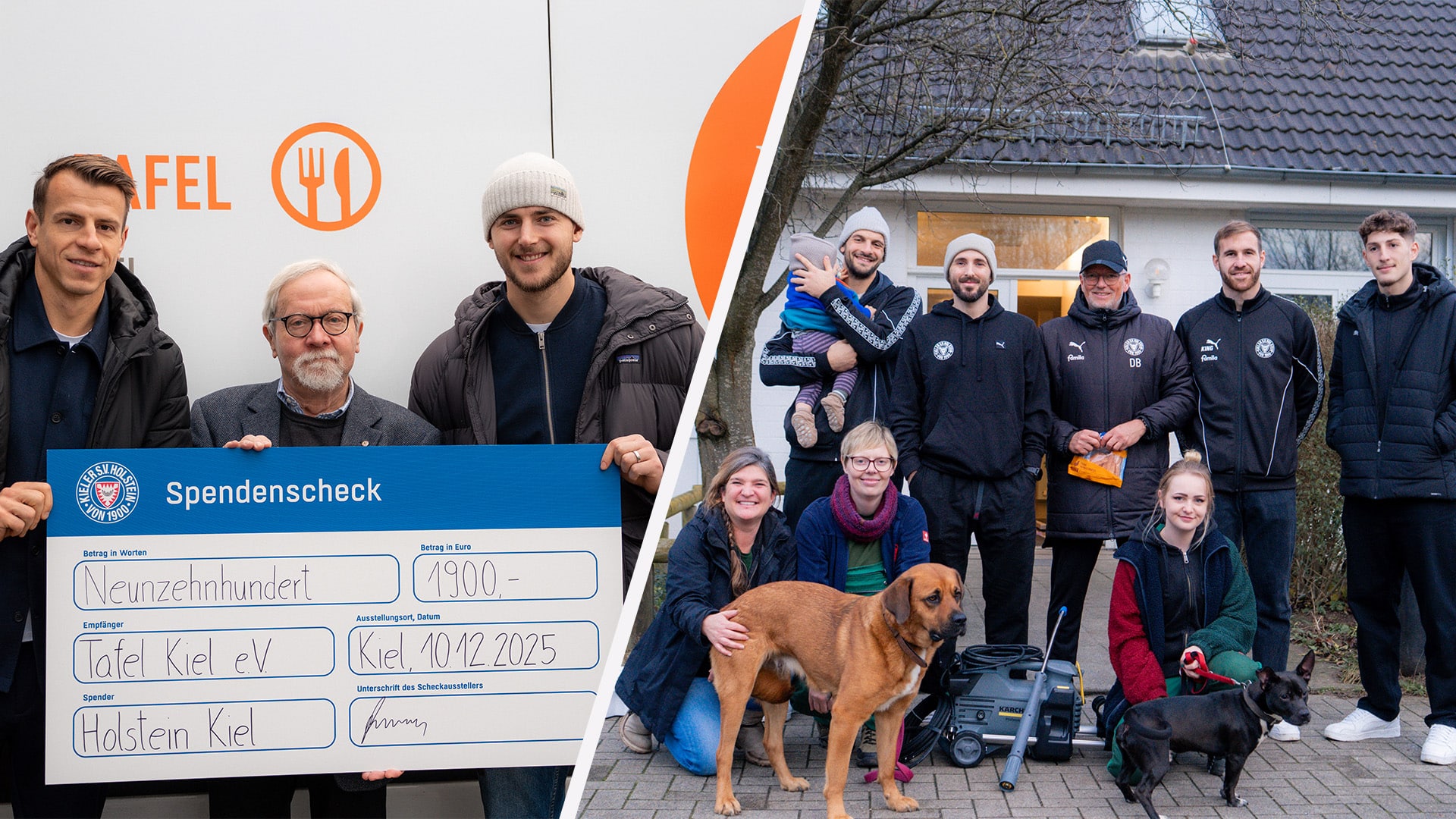 Störche bereiten Tafel und Tierheim eine Weihnachtsfreude