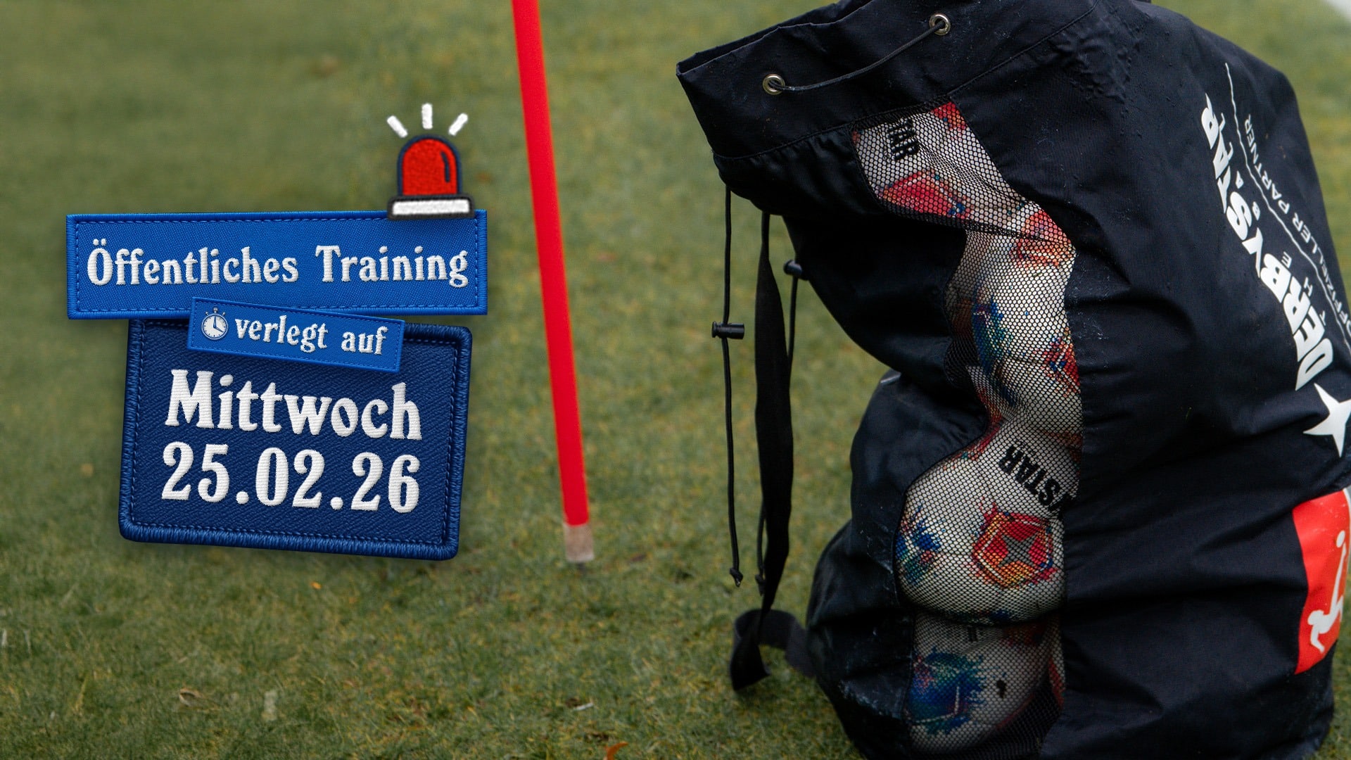 Öffentliches Training auf Mittwoch verschoben