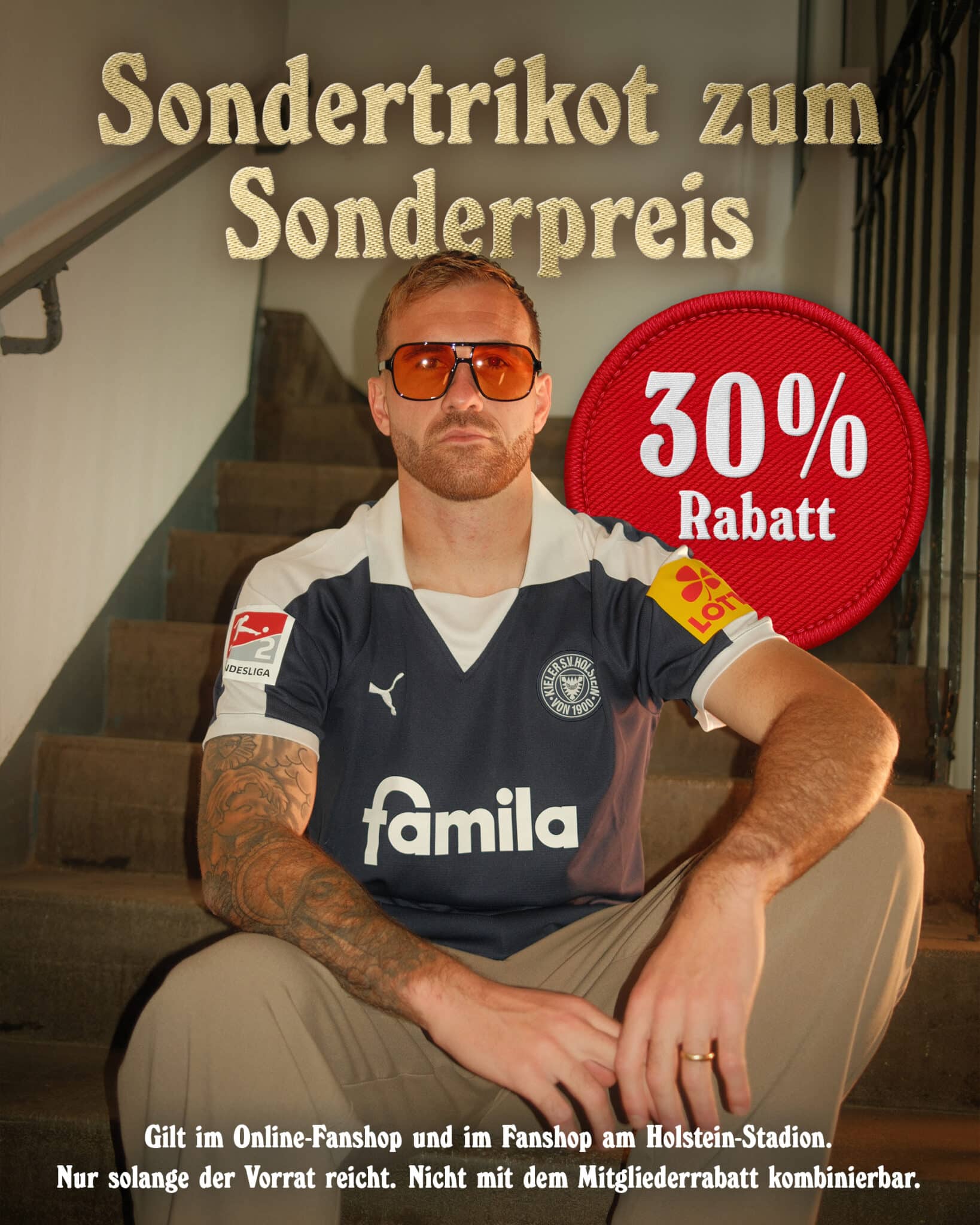 Der Winterschlussverkauf ist vorbei, aber unser Sondertrikot geht in die Verlängerung: Sichert euch jetzt das Sondertrikot zum 125. Vereinsjubiläum mit 30 % Rabatt ⚽🎉