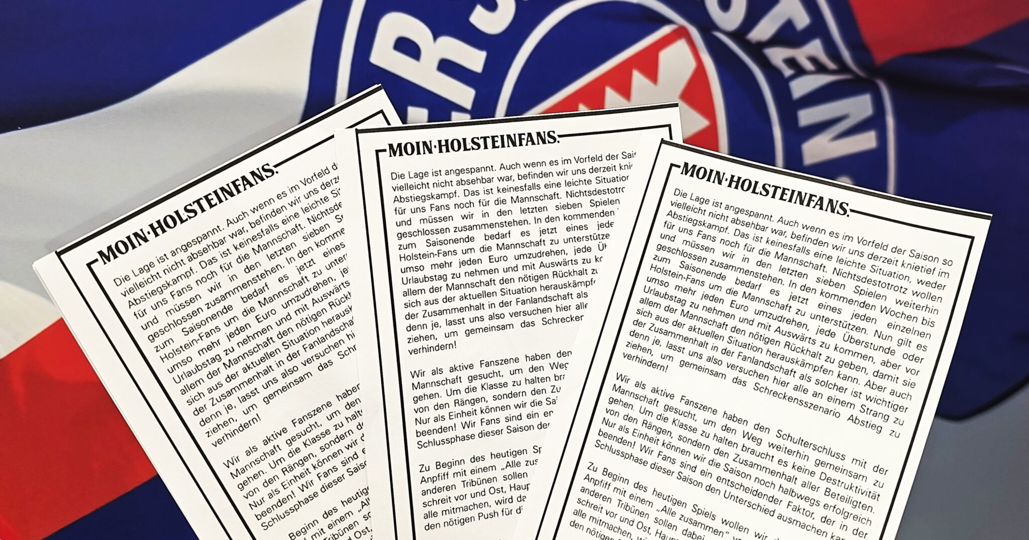 Flyeraktion: Alle zusammen – alle für Holstein!