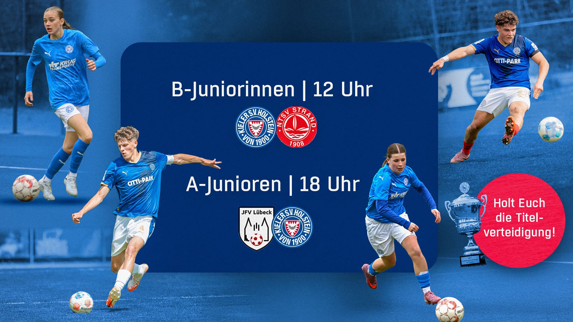 Bild zum Artikel: Finaltag der Jugend: Zwei Holstein-Teams wollen den Pokal holen