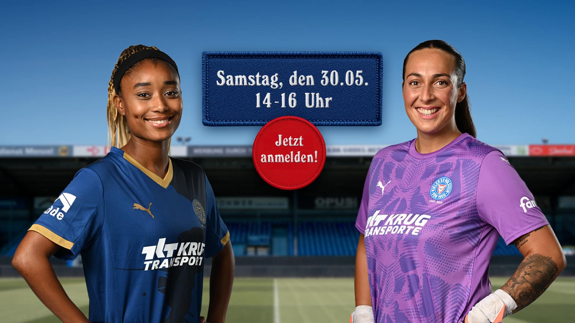 Bild zum Artikel: Stadionführung & Kinder-PK mit Holstein Women Janine Minta & Lela Naward