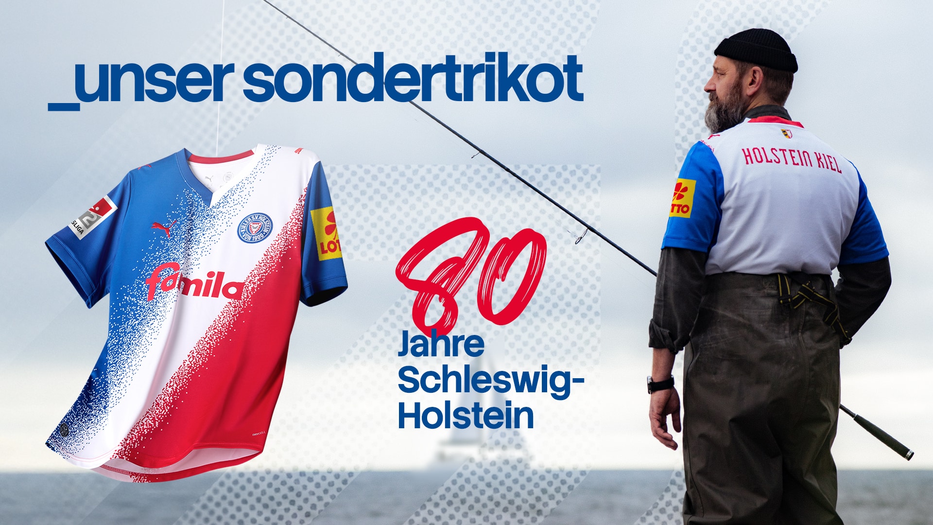 Bild zum Artikel: Holstein Kiel gratuliert Schleswig-Holstein mit Sondertrikot zum 80. Geburtstag