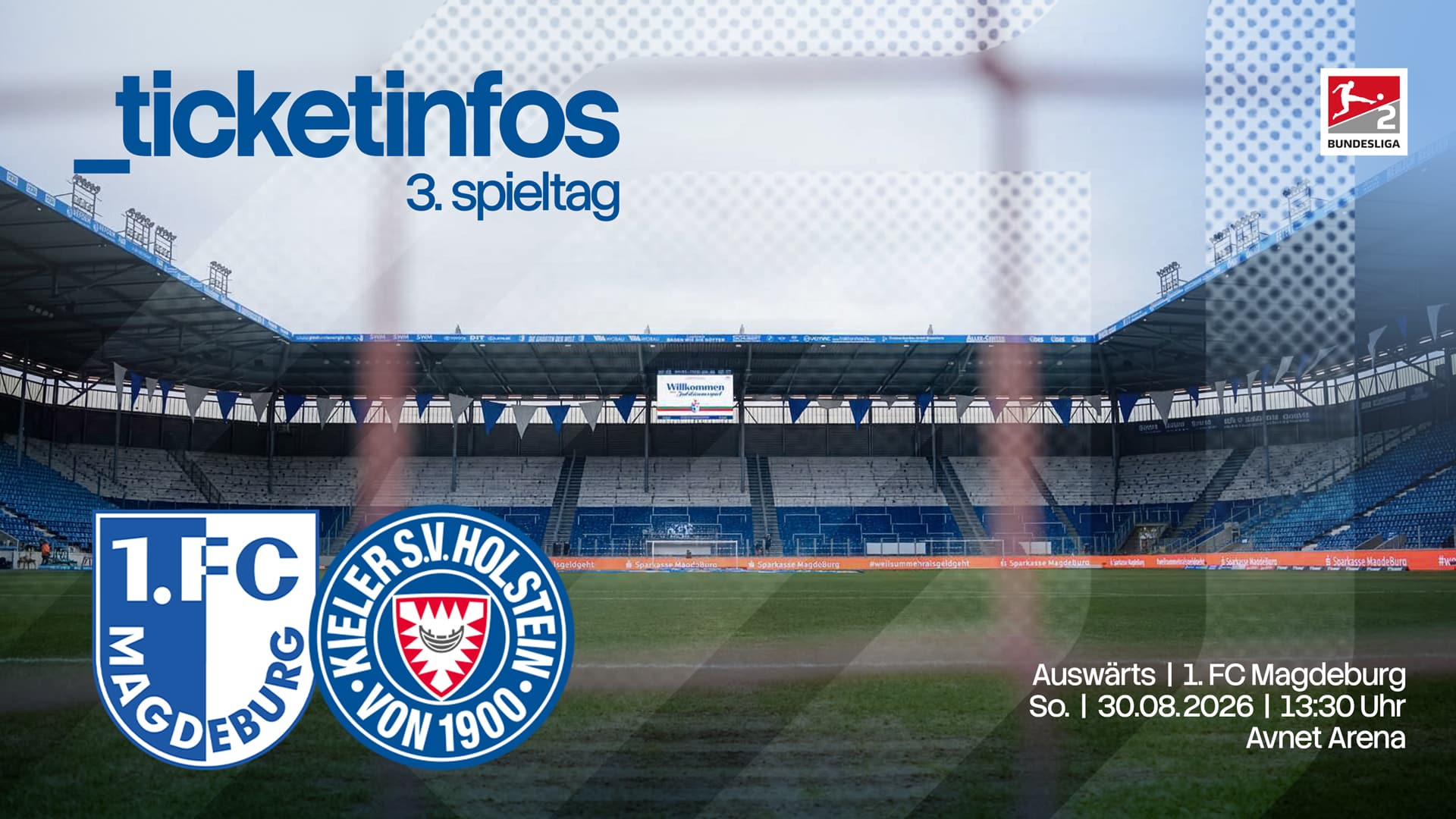 Bild zum Artikel: Ticketinfos zum Auswärtsspiel gegen den 1. FC Magdeburg