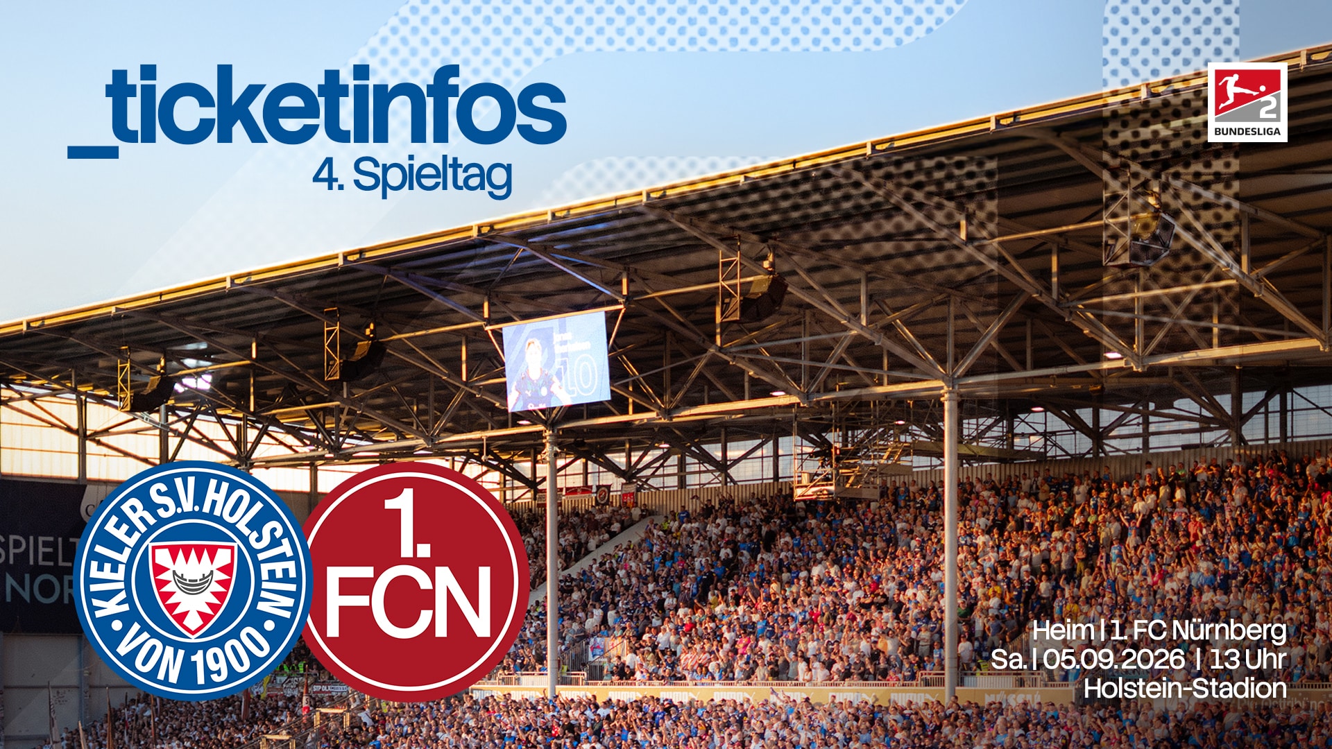Bild zum Artikel: Ticketinfos zum Heimspiel gegen den 1. FC Nürnberg