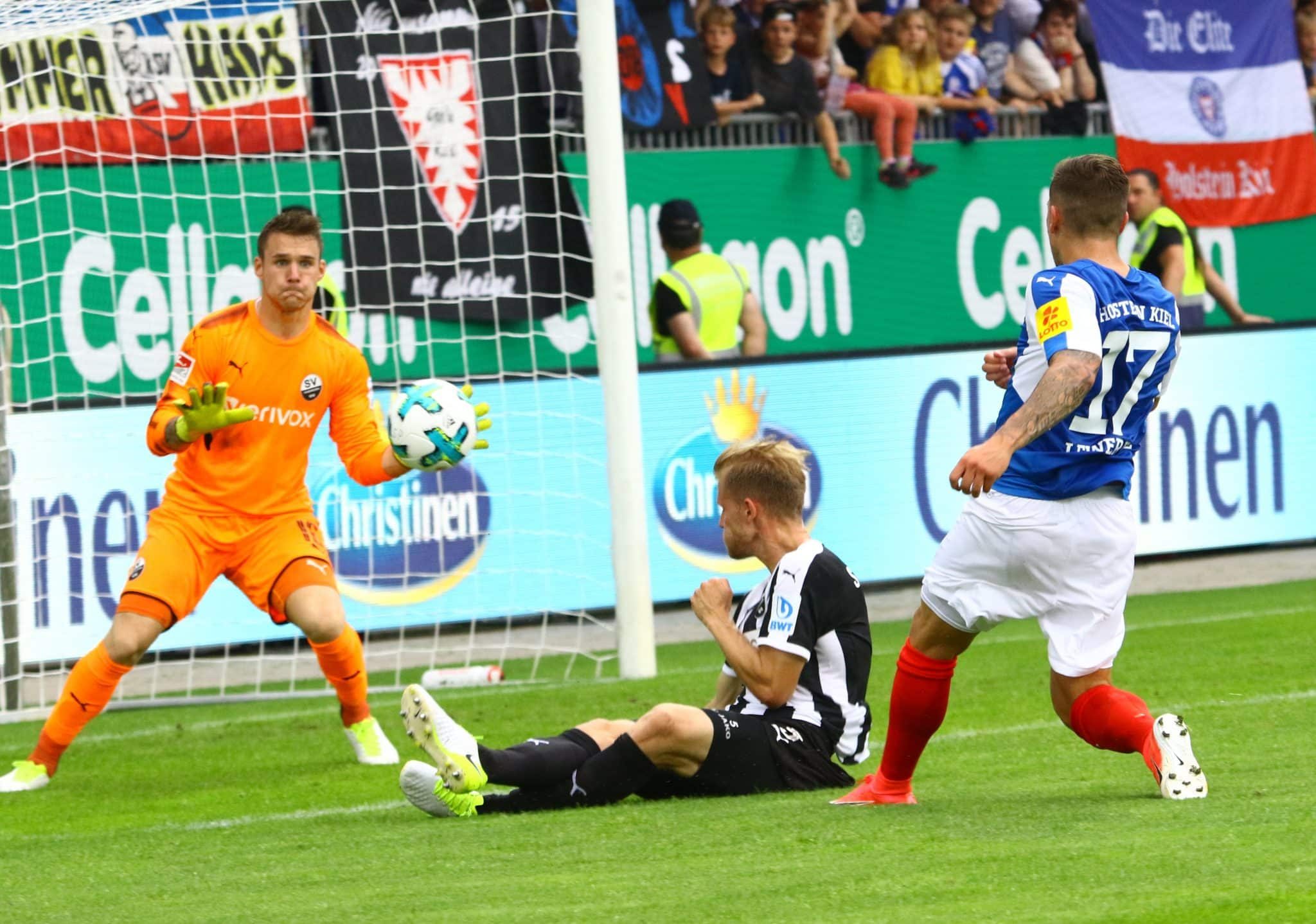 Steven Lewerenz erzielte gegen den SV Sandhausen das erste Tor der KSV nach dem Aufstieg in die 2. Bundesliga.