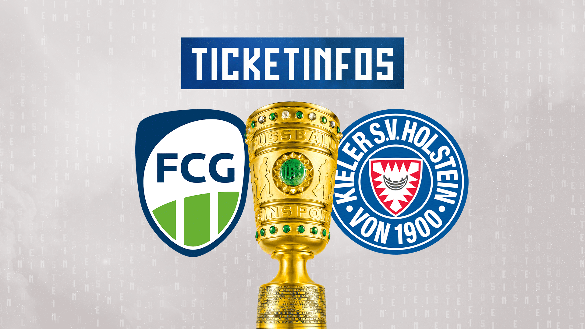 Die erste Runde im DFB-Pokal Tickets für das Spiel beim FC Gütersloh